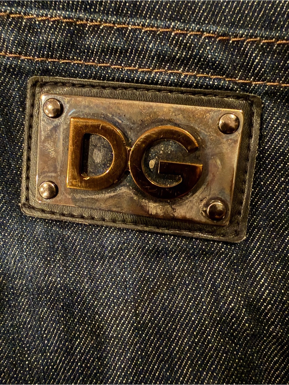 Dolce And Gabbana D&G 14 Classic Metal DG Plaque Pants Size 34x29 Y2k - Picture 9 of 9